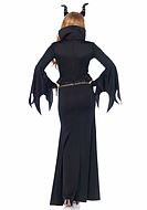 Maleficent from Sleeping Beauty, costume dress, glitter, high slit, tattered sleeves